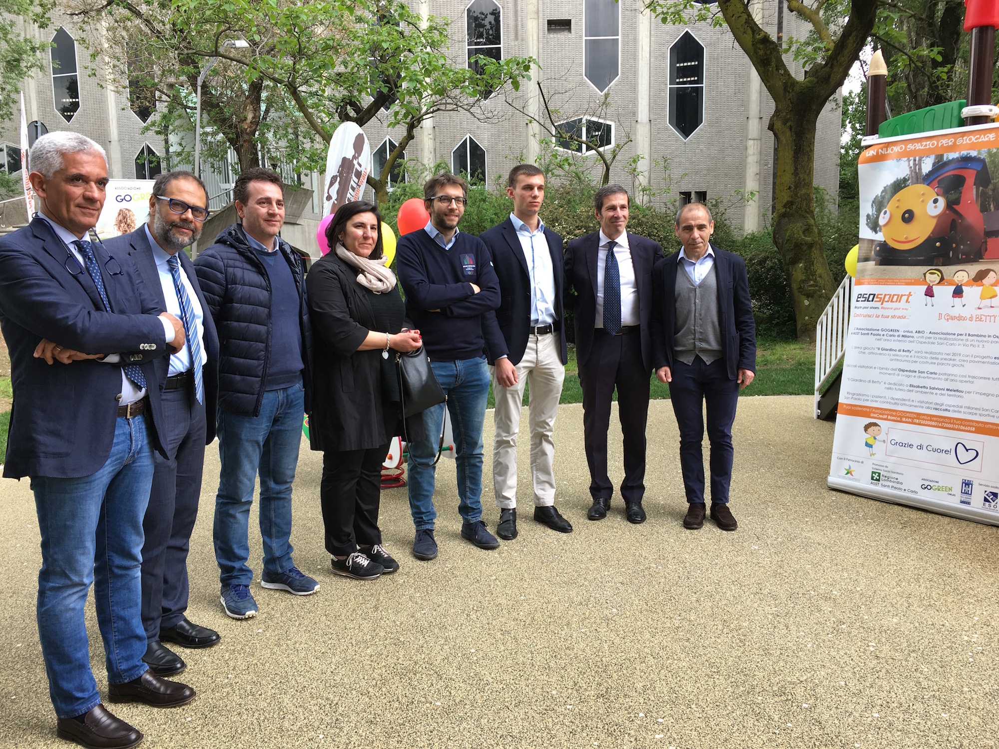 'Il Giardino di Betty' nell'area esterna del reparto pediatrico dell'Ospedale San Carlo di Milano diventa realtà.